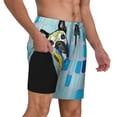 thumbnail image 2 of Yiaed French Bulldog Dog in a Bathtub Print Mens Swim Trunks Bathing Suit Compression Liner Beach Swim Shorts Swimwear Quick Dry Zipper Pocket No-Chafing Board Short-, 2 of 6