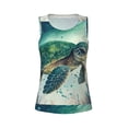 thumbnail image 4 of Lsque Watercolor Turtle1 Printed Workout Tank Tops for Women, Athletic Sports Tank Tops, Compression Sleeveless Dry Fit Shirts,Sleeveless Yoga Shirt-X-Large, 4 of 9