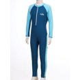 thumbnail image 5 of dPois Boys Girls Rash Guard One Piece Bathing Suit Full Length Contrast Swimsuit Sun Protection Sky Blue L, 5 of 7