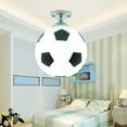 thumbnail image 1 of Kids Bedroom Glass Football Flush Mount Ceiling Light Creative Football Boys Room Ceiling Lamps 220V (No Bulb), 1 of 5