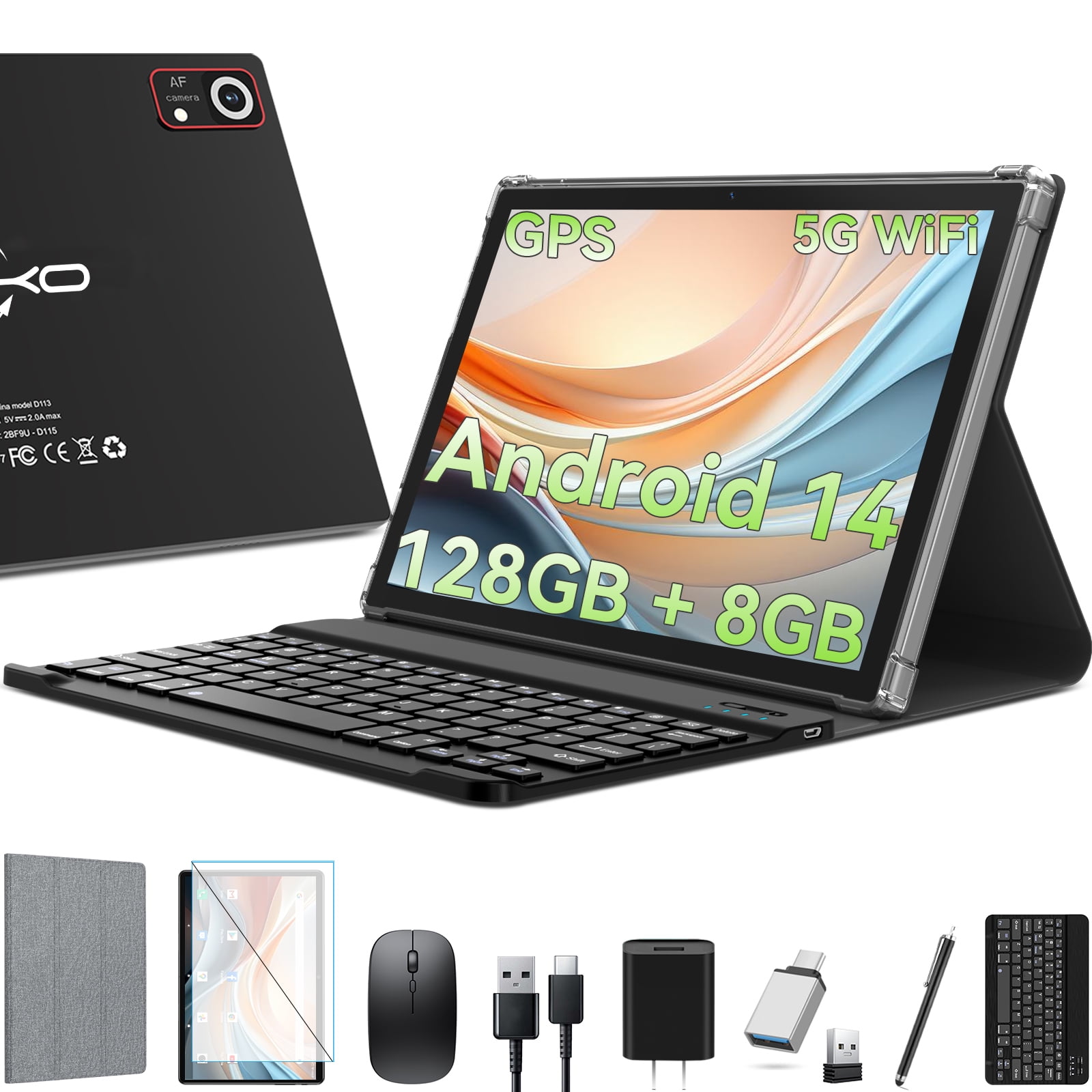 ZONKO 10inch Wireless 2 in 1 Android 13.0 Tablet, 4G Cellular