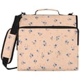 thumbnail image 2 of Zipper Binder with Shoulder Strap 2 inch 3 Ring Waterproof File Folder Organizer Bag 500 Sheet Small Blue and Orange Flowers, 2 of 8