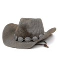 thumbnail image 1 of Nuevo Verano hombres mujeres paja hueco W Ern Cowboy sombrero elegante señora, 1 of 4