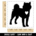 thumbnail image 2 of Shiba Inu Dog with Heart Square Rubber Stamp Stamping Scrapbooking Crafting - Large 2.75in, 2 of 7
