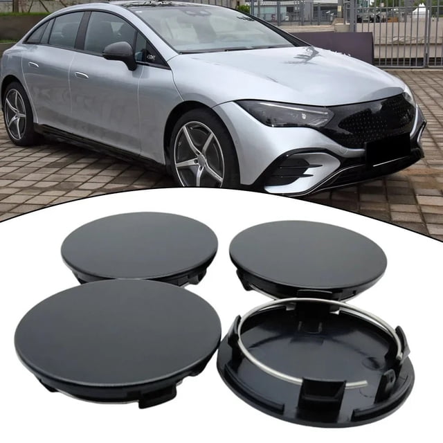 4 Pcs Enjoliveur de Roue 70 mm Enjoliveur de Moyeu Chrome Argent Plastique ABS Enjoliveur de Roue Auto Couvercle de Moyeu de Roue Couvercle de Roue Plat