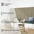 thumbnail image 6 of 2 Pack Acoustic Wood Wall Panels  - 94.5" x 12.6" Soundproof Slat Panels for Modern Interior Decor, 6 of 7