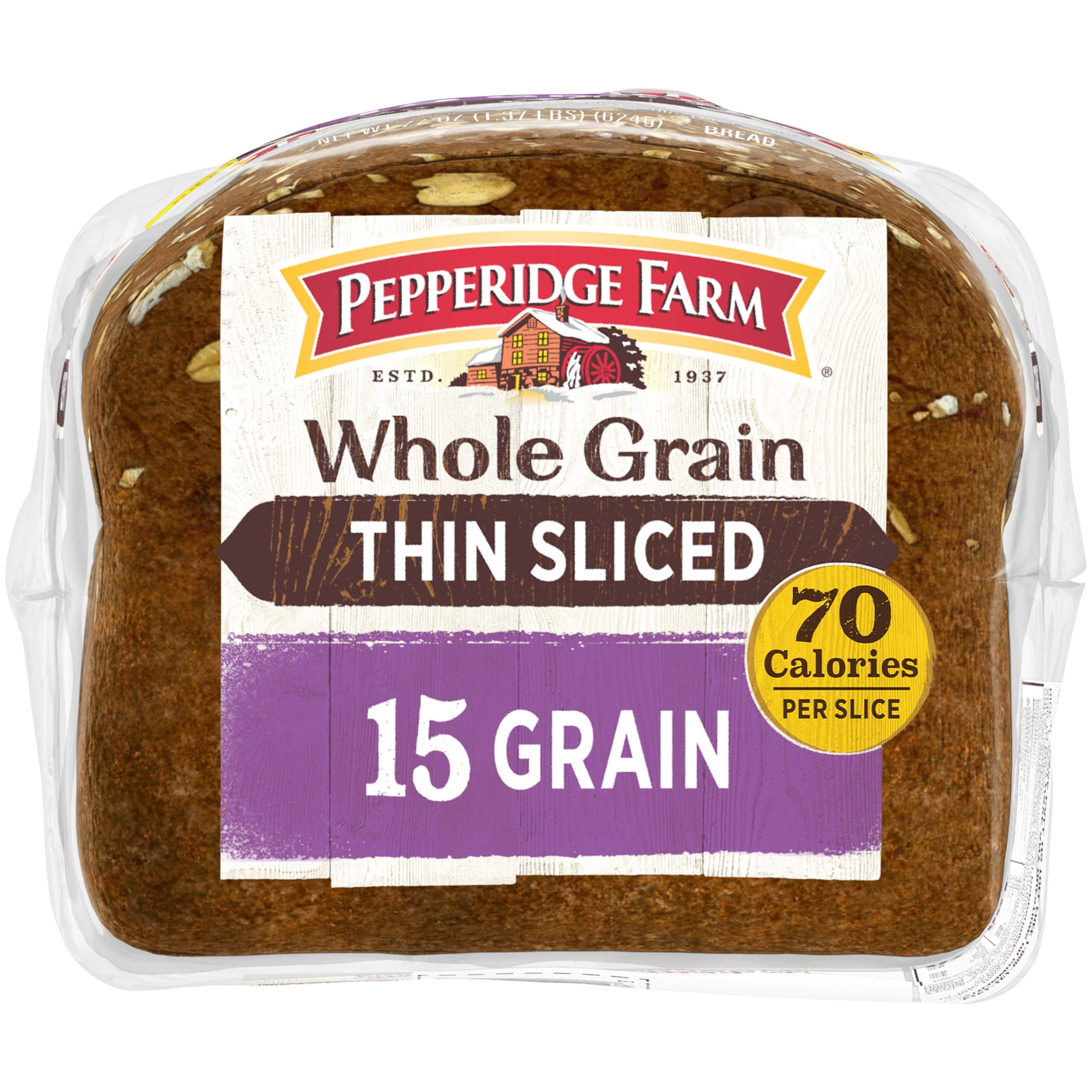 Pepperidge Farm Whole Grain Thin Sliced 15 Grain Bread, 22 oz Loaf
