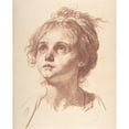 thumbnail image 3 of Jean-Baptiste Greuze 12x14 Black Modern Framed Museum Art Print Titled - Head of a Girl Looking Up, 3 of 5