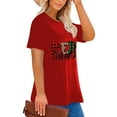 thumbnail image 2 of XCHQRTI Christmas Tree Shirt for Women Plus Size Tshirt Short Sleeve Graphic Top, 2 of 10