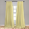 thumbnail image 5 of Ambesonne Vintage Curtains, Retro Style Stripes, Pair of 28"x84", Pale Yellow White, 5 of 5