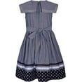 thumbnail image 2 of Bonnie Jean Toddler Little Big Girls Sleeveless Denim Chambray Nautical Uniform Dress, 2 of 3