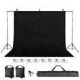 thumbnail image 1 of 8.5x10Ft Backdrop Support Stand Kit Non-woven Backdrop Black Photography Video, 1 of 11