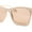 Ivory Brown, variant on Womens Folded Horn Rim Tip Rectangle Fashion Sunglasses All Black