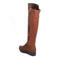 thumbnail image 3 of New Women DbDk Chino-1 Leatherette Over The Knee Lug Sole Zip Wedge Boot Size, 3 of 5