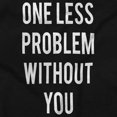 thumbnail image 2 of One Less Problem Without You Attitude Women's Plus Size Graphic Tee Brisco Brands 2X, 2 of 5