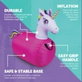 thumbnail image 5 of Waddle Large Pink Unicorn Hip Hopper Inflatable Hopping Animal Bouncer ,250lbs , Ages 5+, 5 of 8