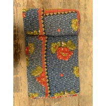 Indian Gudari Kantha Work Quilt Winter Bedspread Patch Counterpane Printed Throw