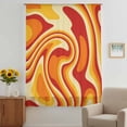 thumbnail image 3 of Orange Yellow Sheer Curtains 96 Inches Long, Modern Ombre Abstract Aesthetic Art Light Filering Curtains, Privacy Drapes Simi Floor to Veiling Curtain for Living Room Bedroom Large Window Treatment, 3 of 9