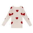 thumbnail image 6 of Bjutir Valentines Day Women Tops Knitted Sweater Love Pullover Large Loose Sweater, 6 of 6