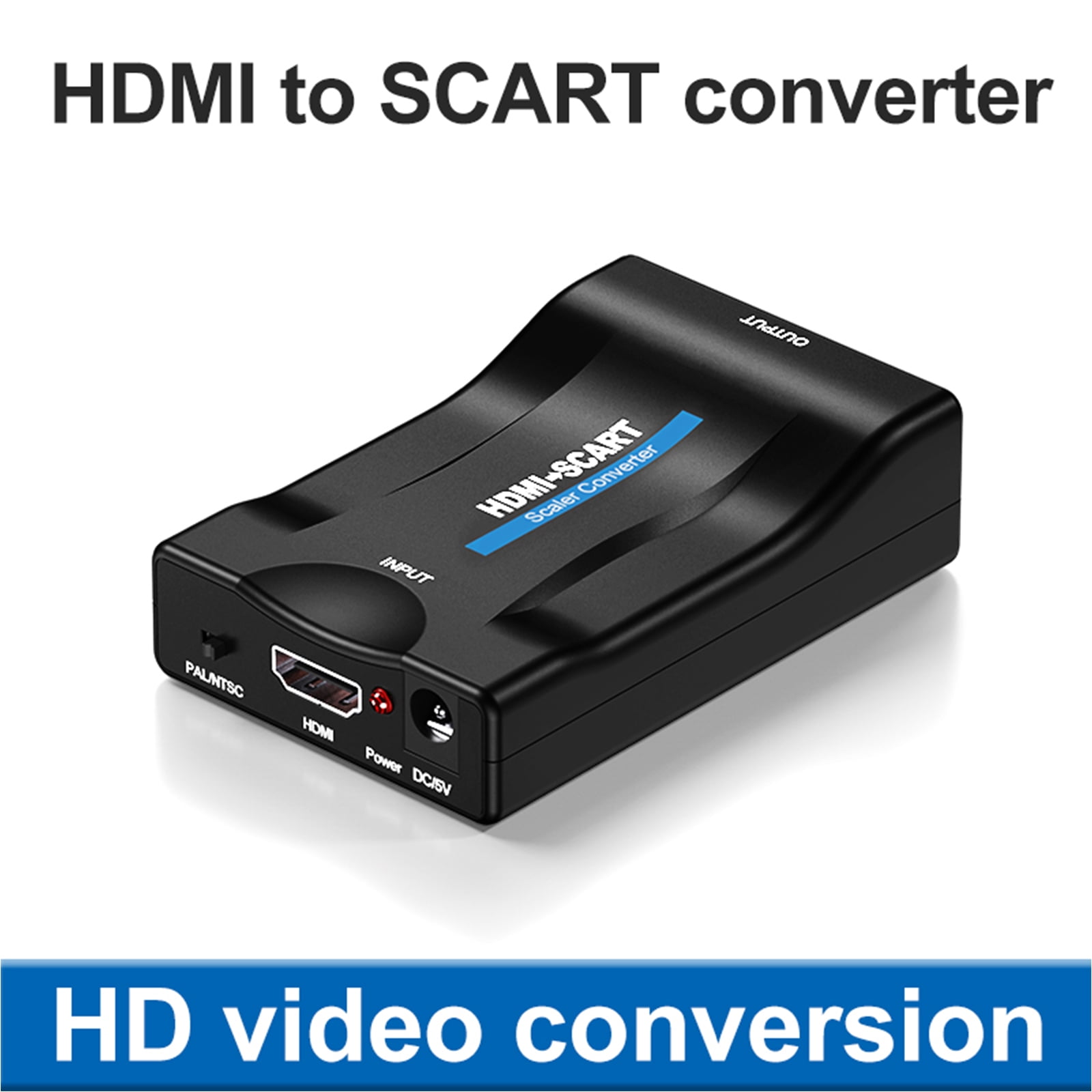 SCART to HDMI Converter, 1080p/720p, PAL/ NTSC 3.58/ NTSC 4.43/ SECAM, Compatible with DVD, Box, N64, VHS, PS4, VCR, Blu-ray - Walmart.com