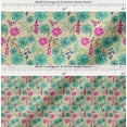 thumbnail image 2 of Soimoi Cotton Cambric Fabric Leaves & Peony Floral Printed Craft Fabric by The Yard 56 Inch Wide, 2 of 7