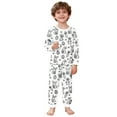 thumbnail image 2 of Conjuntos de blusas y camisas de cuello redondo y manga larga para niños y niñas con estampados de grafitis de interés, camisetas con cuello redondo, pantalones casuales, tops y pantalones para niñas., 2 of 8