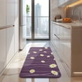 thumbnail image 4 of Purple Daisy Flower Wavy Lines Pattern Kitchen Rug Mat,Kitchen Runner Rugs Non Skid Washable,Decorative Kitchen Floor Mats for Kitchen,Sink,Laundry,17"x47.2", 4 of 7