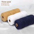 thumbnail image 2 of 3 färger Macrame Garn, Macrame Rep 3mm X 100m Natural Macrame Co, 2 of 5