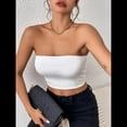 thumbnail image 4 of Tops de Tubo para Mujer, Tops Cortos Sin Tirantes, Básicos, Sin Espalda, Sin Mangas, Bandeau, Atuendos Bonitos para Salir de Verano 2025. S, 4 of 7