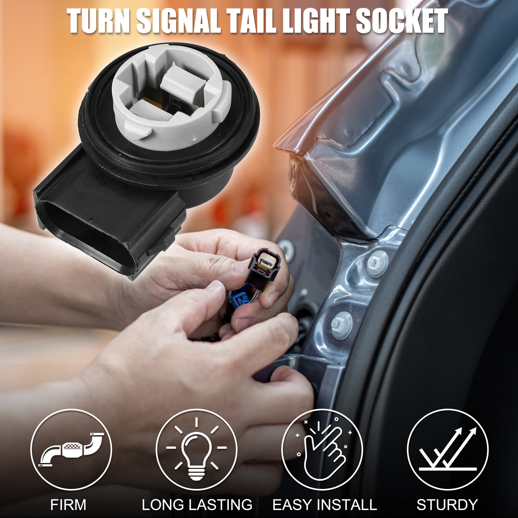 Unique Bargains Turn Signal Tail Light Socket for Ford Focus 3Pins 2U5Z13411BB/F17B13411AB