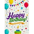 thumbnail image 3 of Colorful Happy Birthday Banner with Balloons Cake and Stars Party Decoration Backdrop for Birthday Party Photography Props and Celebrations, 3 of 7
