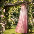 thumbnail image 5 of Ouuluon Outdoor Curtains Gradient Pink Waterproof Curtain, Rod Pocket Colorfast Weather Resistant Privacy Drape for Patio Yard Balcony Home Decor, 5 of 6