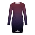 thumbnail image 4 of Moda mujer sexy cuello redondo color sólido borla vestido falda corta Pompotops hdfakjf3559, 4 of 5