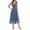 #03 Blue, variant on Womens Casual Dresses Summer Solid Color Gauze Dress Multi-Layer Spinning Mid-Calf Dress Comfort Sleeveless Square Neck Dress