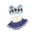 thumbnail image 3 of Rushawy 2 Pieces 20cm Doll Clothes Set Dress up Doll Clothing for Dolls Age 5-7 8-10 Blue, 3 of 9