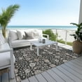 thumbnail image 6 of Addison Rugs Chantille Indoor/Outdoor Transitional Floral Black Washable Rectangle Rug, 2'6" x 3'10", 6 of 6