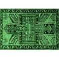 thumbnail image 1 of Ahgly Company Indoor Rectangle Persian Emerald Green Traditional Area Rugs, 2' x 5', 1 of 4