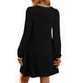 thumbnail image 3 of PRETTYGARDEN Fall Dresses for Women Long Sleeve Mini Short Flowy A Line Casual Holiday Party Tunic Dress Fashion Clothes, 3 of 5
