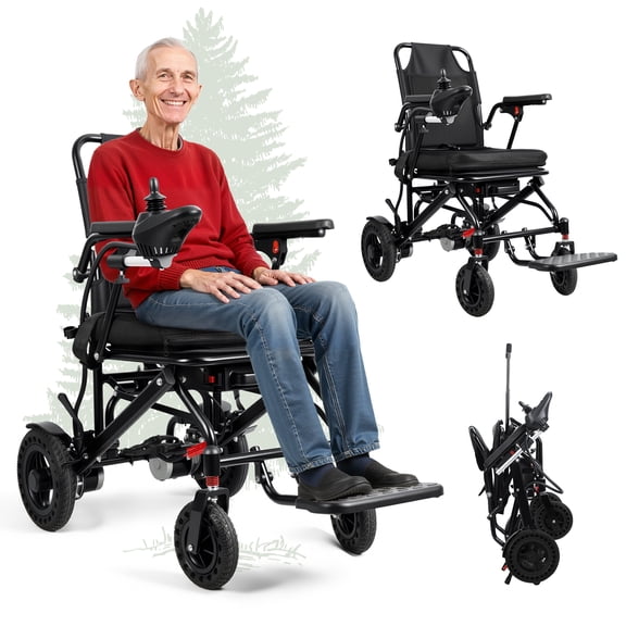 Sioweci Foldable Height Adjustable Rolling Walker,Walkers for Seniors,Lightweight Aluminum Alloy Adult Walking Aid,8" Big Rubber Wheels All Road Rollator Walker with Seat