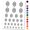 Black, variant on Pixel Gem Diamond Emerald Rupee RPG Game Water Resistant Temporary Tattoo Set Fake Body Art Collection - Brown