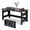 Black, variant on Costway Folding Coffee Table, Portable Low Floor Table with Foldable Legs for Living Room Brown