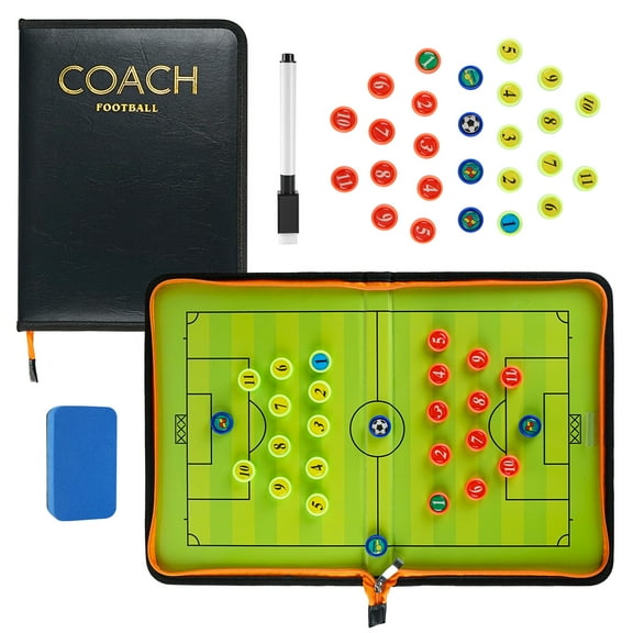 Soccer Coaching Board, FantasyDay Portable Magnetic Football Coach Tactics Clipboard Futsal Tactical Strategy Blackboard - Sport Gift Training Assistant Equipment KIt with Player Markers, Pen, Eraser