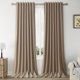 thumbnail image 1 of Juego de cortinas Guken Blackout, color marrón claro, 229 cm de longitud, 2 paneles, 1 of 7