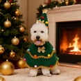 thumbnail image 2 of Dog Christmas Outfit Pets Xmas Tree Costume Pointed Hat with Neck Collar Festive Pet Attire for Parties Dress-up Photography, 2 of 7