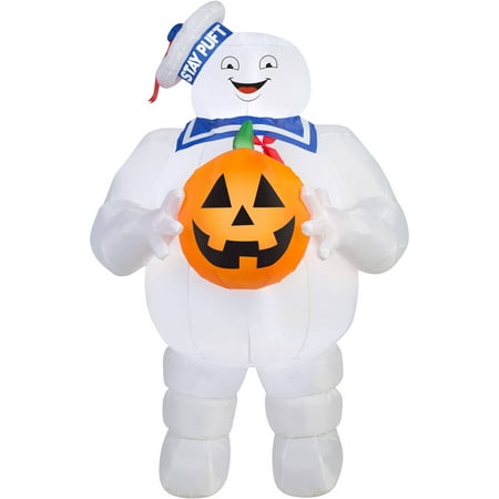 Gemmy Industries Yard Inflatables Ghostbusters: Stay Puft with Pumpkin, 5 ft