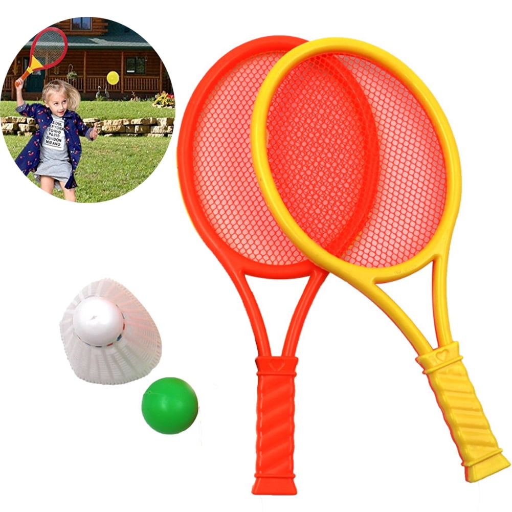 Cheers.US Soft Tennis Rackets Set Soft Tennis and Badminton Set for Outdoor Garden Game Children Toy