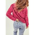 thumbnail image 1 of ABPHQTO Sudadera de Mujer Cuello Redondo Tie-dye Rojo, 1 of 5