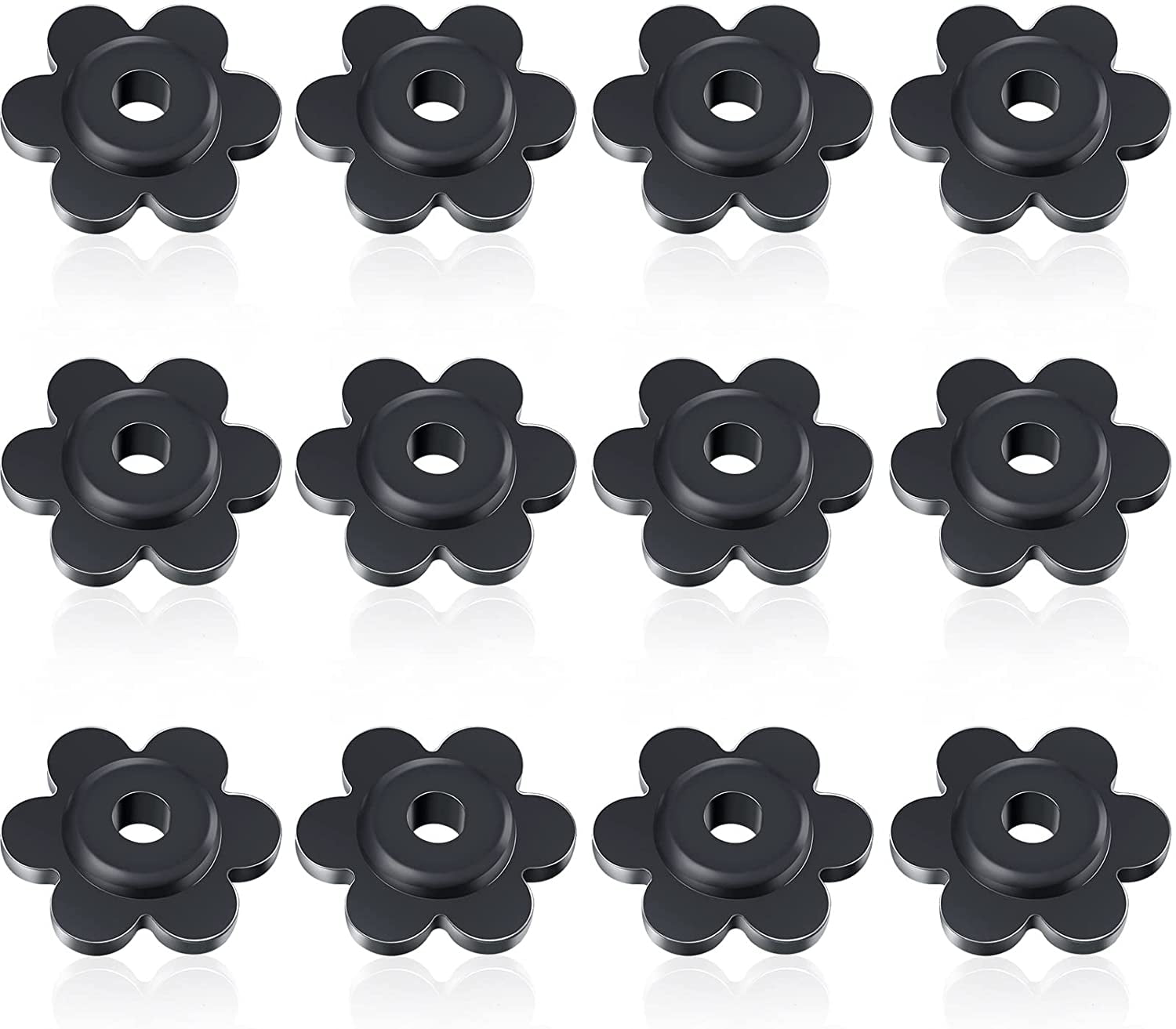 12 Pcs Garden Flag Rubber Stoppers Yard Flag Stands Flower Shape Flag