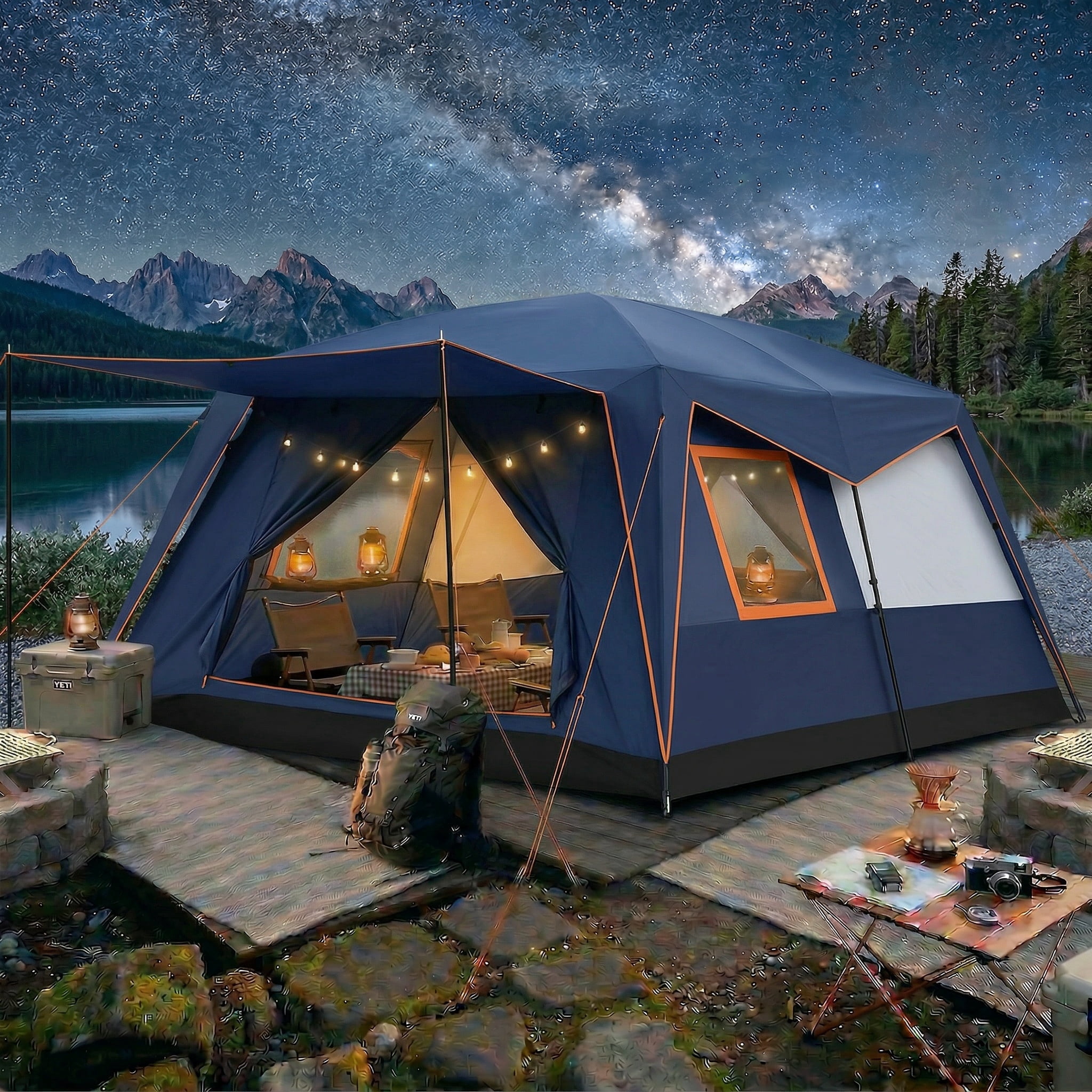HOTEEL 12x12ft Pop-up Gazebo EZ Set-up Camping Canopy Tent with 6