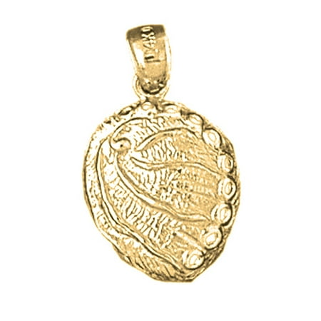 18K Yellow Gold Shell Pendant - 24 mm